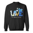 Love World Down Syndrome Day Awareness Leopard Gnome Ribbon Sweatshirt