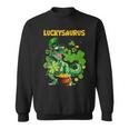 Luckysaurus Irish Leprechaun DinosaurRex St Patricks Day Sweatshirt