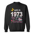 Made In 1973 Floral 50 Year Old 50Th Birthday Gifts Women Sweatshirt