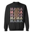 Mama Lightning Bolt Leopard Cheetah Mama Mini Matching  Men Women Sweatshirt Graphic Print Unisex