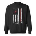 Mens American Electritian Usa Flag Patriot Handyman Dad Birthday Sweatshirt