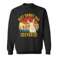 Mens Best Rabbit Dad Ever Vintage Rabbit Lover Best Bunny Dad Eve Sweatshirt