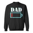 Mens Dad Battery Low Funny Tired Parenting Fathers Day Sweatshirt