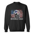 Mens Doodle Dad Goldendoodle Dog American Flag 4Th Of July Sweatshirt