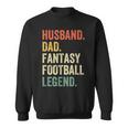 Mens Husband Dad Fantasy Football Legend Funny Father Vintage Sweatshirt