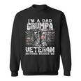 Mens Im A Dad Grumpa Veteran Nothing Scares Me Sweatshirt