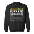 Mens Junenth Black King Nutritional Facts Melanin Men Father Sweatshirt