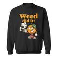 Mens Kiffen Grass Hashish Rabbit 420 Bong Gift Fun Weed Joint Sweatshirt