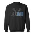 Mens Lax Dad Lacrosse Player Father Coach Sticks Vintage Graphic Sweatshirt