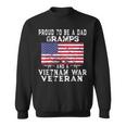 Mens Proud Dad Gramps Vietnam Veteran - Vintage Us Flag Grandpa Sweatshirt