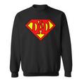 Mens Superdad Super Dad Super Hero Superhero Fathers Day Vintage Sweatshirt