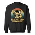 Mens Vintage Best Cat Dad Ever Retro Fathers Day For Cat Dad Sweatshirt