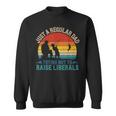 Mens Vintage Fishing Regular Dad Trying Not To Raise Liberals V2 Sweatshirt