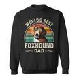 Mens Worlds Best Foxhound Dad Vintage American Foxhound Dog Dad Sweatshirt