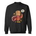 Meow Cat Funny Turkey Thanksgiving Holiday Sweatshirt