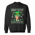 Merry 4Th Of St Patricks Day Joe Biden Leprechaun Hat Ugly Sweatshirt