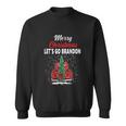 Merry Christmas Lets Go Brandon Red Truck Christmas Tree Sweatshirt