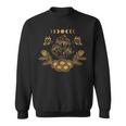 Mushroom & Butterfly With Floral Design And Moon Phase Sweatshirt