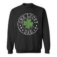 One Lucky Dad Father Funny Irish Shamrocks St Patricks Day Sweatshirt