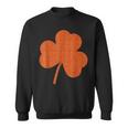 Orange Clover Irish St Patricks Paddys Day Lucky Sweatshirt