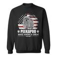 Peekapoo Dog Make America Great Dog Flag Patriotic Sweatshirt