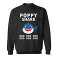 Poppy Shark Doo Doo Doo Funny Fathers Day Poppy Sweatshirt