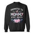 Promoted To Mommy Est 2023 Pregnancy Announcement Men Women Sweatshirt Graphic Print Unisex