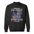 Proud Air Force Step-Dad Veteran Vintage Flag Veterans Day Sweatshirt