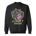 Proud Army Cousin With Heart American Flag For Veteran Sweatshirt