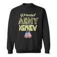 Proud Army Nephew Us Flag Dog Tags Pride Military Family Sweatshirt