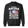 Proud Mom Of A Us Veteran - Dog Tags Military Mother Gift Men Women Sweatshirt Graphic Print Unisex