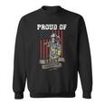 Proud Of Daddy Firefighter Funny Fathers Day Gift Dad Hero Sweatshirt