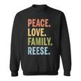 Reese Last Name Peace Love Family Matching Sweatshirt
