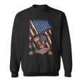 Retro American Flag Rottweiler Dad Mom Dog Lover 4Th Of July Men Women Sweatshirt Graphic Print Unisex