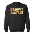 Retro Groovy Brother Matching Family Birthday Groovy Brother Sweatshirt