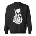 Retro Groovy Fuck Around And Find Out Finger Skeleton Sweatshirt