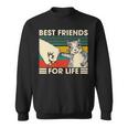 Retro Vintage Squirrel Best Friend For Life Fist Bump V2 Sweatshirt