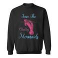 Save The Chubby Mermaids Funny Love Manatee Sweatshirt