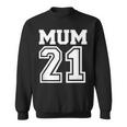 Schwarzes Sweatshirt Mum 21 im Sportdesign, Perfektes Tee für Mütter