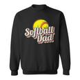 Softball Dad Funny Retro Vintage Softball Dad Sweatshirt