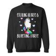 Stealing Hearts And Blasting Farts Funny Unicorn Sweatshirt