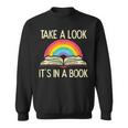 Take A Look Its In A Book Vintage Reading Bookworm Librarian Sweatshirt