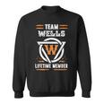 Team Wells Lifetime Member Gift For Surname Last Name Men Women Sweatshirt Graphic Print Unisex