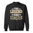 The Legend Has Retired Funny Retro Vintage Retirement Retire Sweatshirt