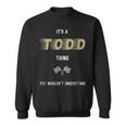 Todd Cool Last Name Family Names Sweatshirt