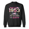 Turning 70 Floral Made In 1953 70Th Birthday Gifts Women Sweatshirt
