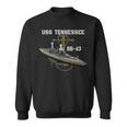 Uss Tennessee Bb-43 Battleship Ww2 American Warship Veterans Sweatshirt