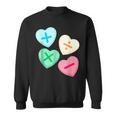 Valentines Day Hearts With Math Symbols Sweatshirt