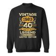 Vintage 1983 40 Year Old 40Th Birthday Mens Limited Edition Sweatshirt