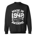 Vintage Crown Made In 1942 80 Years Of Being Awesome 80Th Birthday Sweatshirt